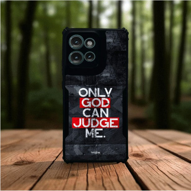 ivogue Only God Can Judge Me Mobile Cover For Motorola Edge 50