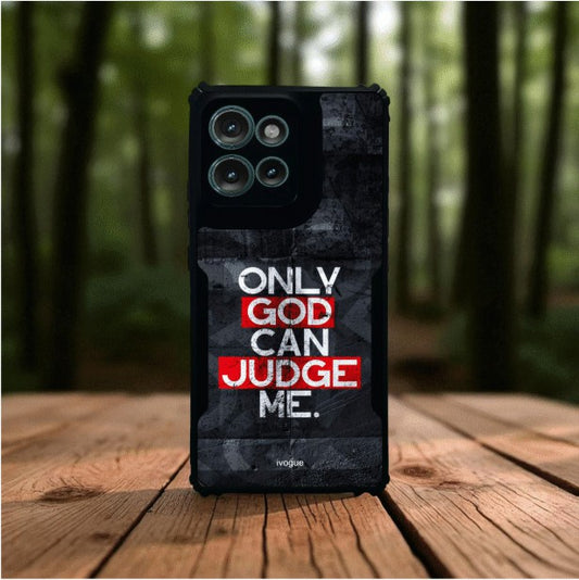 ivogue Only God Can Judge Me Mobile Cover For Motorola Edge 50