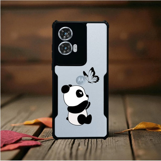 ivogue Panda and Butterfly Mobile Cover For Motorola Edge 50 Fusion