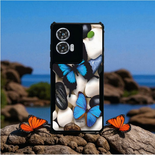 ivogue Blue Wings Beauty Mobile Cover For Motorola Edge 50 Fusion