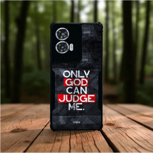 ivogue Only God Can Judge Me Mobile Cover For Motorola Edge 50 Fusion