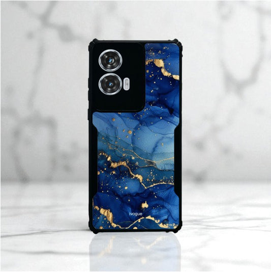 ivogue Blue Opulence Mobile Cover For Motorola Edge 50 Fusion