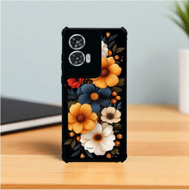 ivogue Retro Petals Mobile Cover For Motorola Edge 50 Fusion