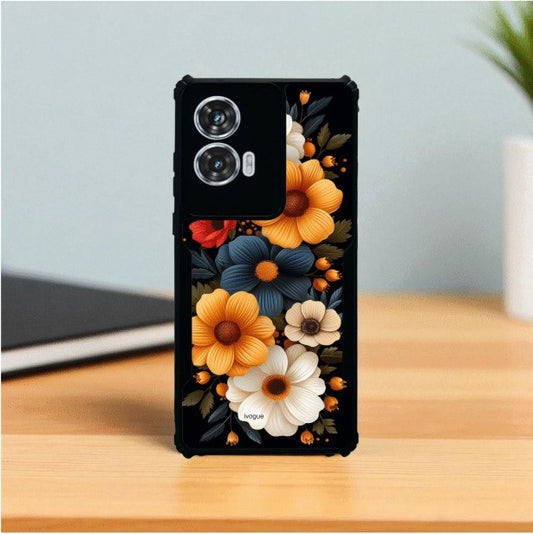 ivogue Retro Petals Mobile Cover For Motorola Edge 50 Fusion