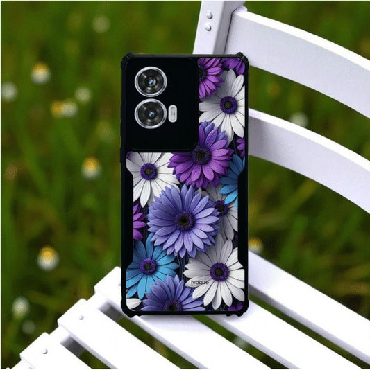 ivogue Violet Bloom Mobile Cover For Motorola Edge 50 Fusion