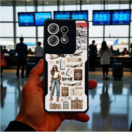ivogue Travel Girl Vibes Mobile Cover For Motorola Edge 50 Pro