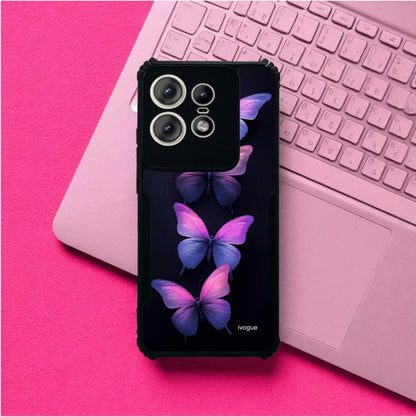 ivogue Galaxy Butterflies Mobile Cover For Motorola Edge 50 Pro