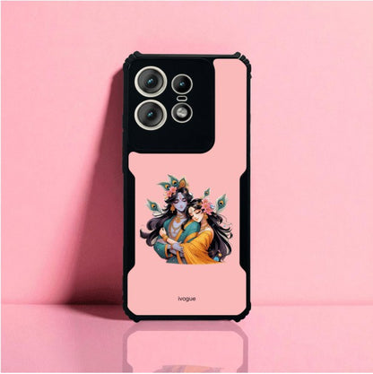 ivogue Radha Krishna Bliss Mobile Cover For Motorola Edge 50 Pro