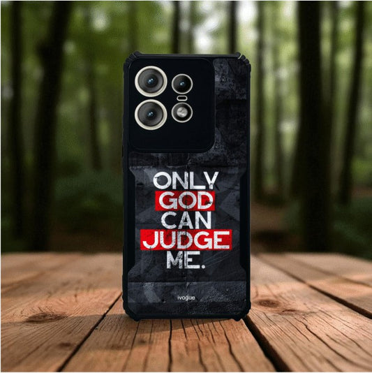 ivogue Only God Can Judge Me Mobile Cover For Motorola Edge 50 Pro