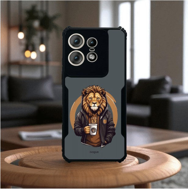 ivogue Stylish Lion Mobile Cover For Motorola Edge 50 Pro