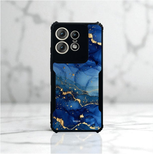 ivogue Blue Opulence Mobile Cover For Motorola Edge 50 Pro