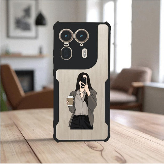 ivogue Coffee Girl Mobile Cover For Motorola Edge 50 Ultra