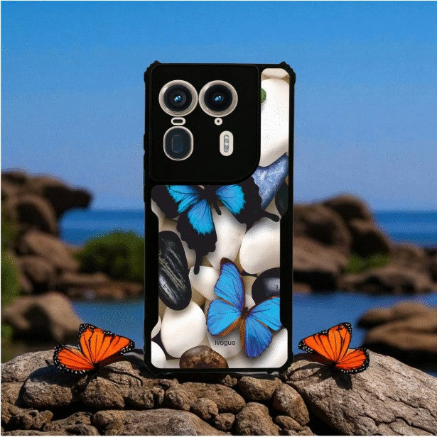 ivogue Blue Wings Beauty Mobile Cover For Motorola Edge 50 Ultra