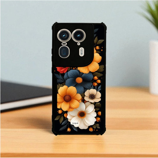 ivogue Retro Petals Mobile Cover For Motorola Edge 50 Ultra