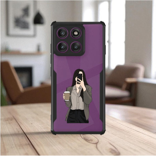 ivogue Coffee Girl Mobile Cover For Motorola Edge 60 Stylus
