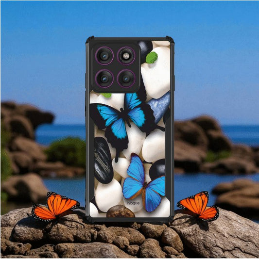 ivogue Blue Wings Beauty Mobile Cover For Motorola Edge 60 Fusion