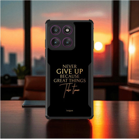 ivogue Never Give Up Mobile Cover For Motorola Edge 60 Fusion