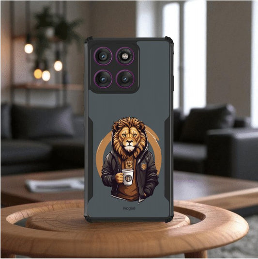 ivogue Stylish Lion Mobile Cover For Motorola Edge 60 Stylus