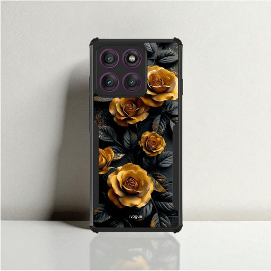 ivogue Golden Rose Mobile Cover For Motorola Edge 60 Fusion