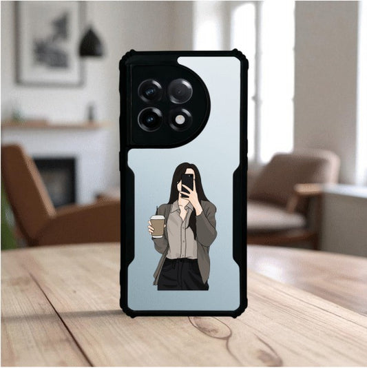 ivogue Coffee Girl Mobile Cover For OnePlus 11R