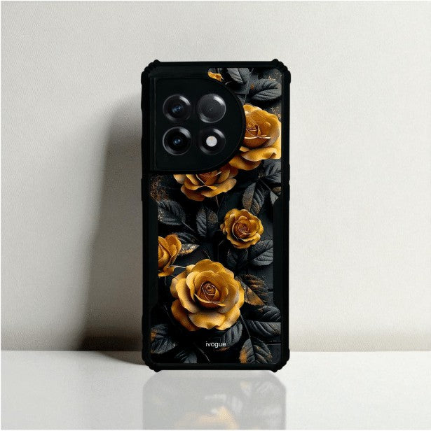 ivogue Golden Rose Mobile Cover For OnePlus 11R