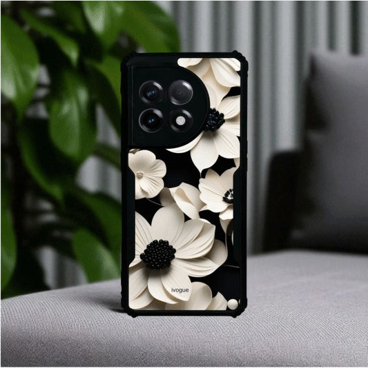 ivogue Black & Bloom Mobile Cover For OnePlus 11R