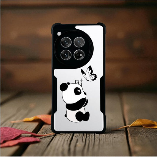 ivogue Panda and Butterfly Mobile Cover For OnePlus 12