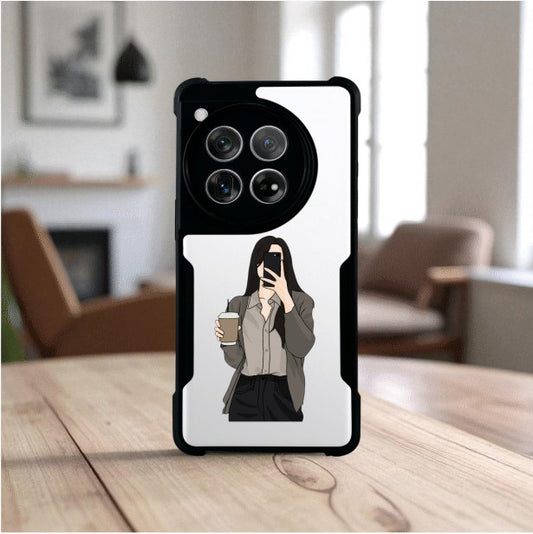 ivogue Coffee Girl Mobile Cover For OnePlus 12