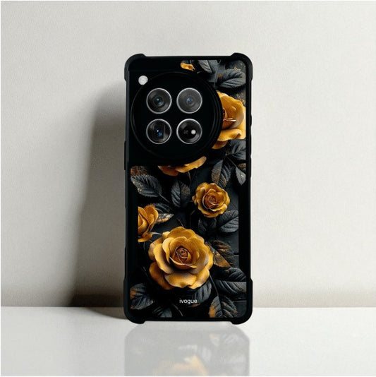 ivogue Golden Rose Mobile Cover For OnePlus 12R