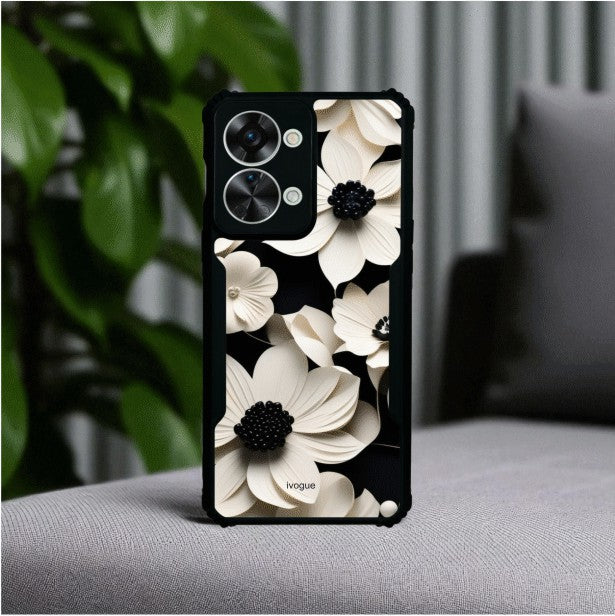 ivogue Black & Bloom Mobile Cover For OnePlus Nord 2T