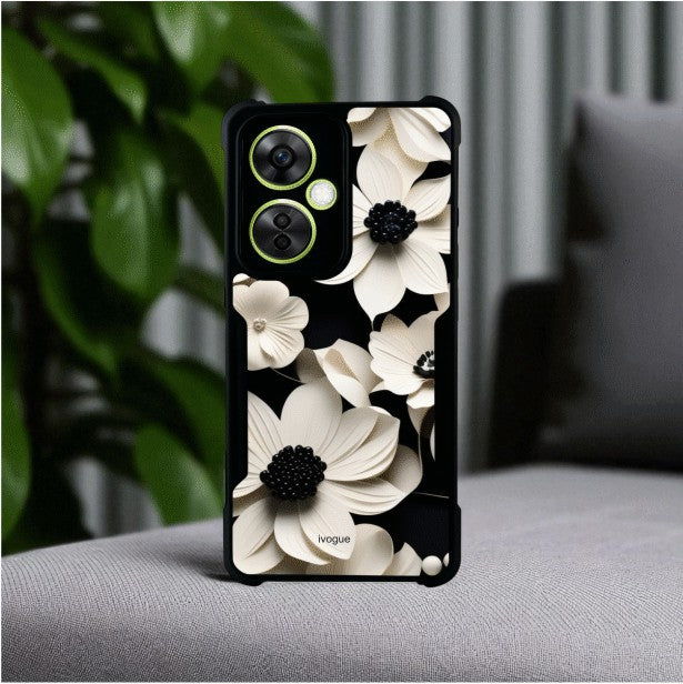 ivogue Black & Bloom Mobile Cover For OnePlus Nord CE3 Lite