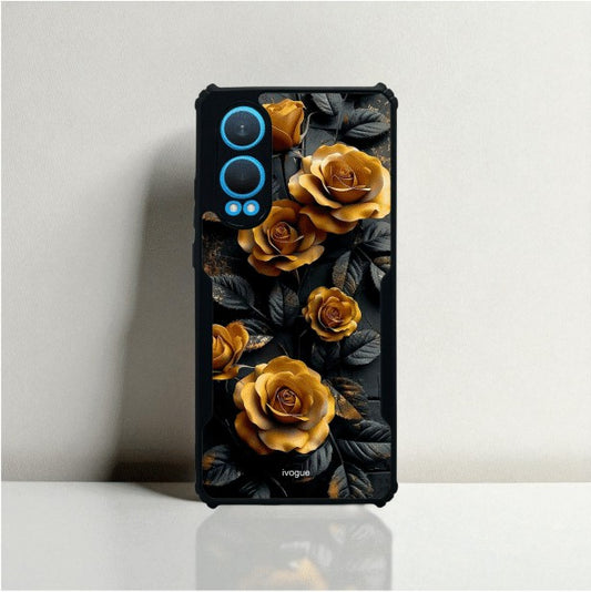 ivogue Golden Rose Mobile Cover For OnePlus Nord CE4 Lite
