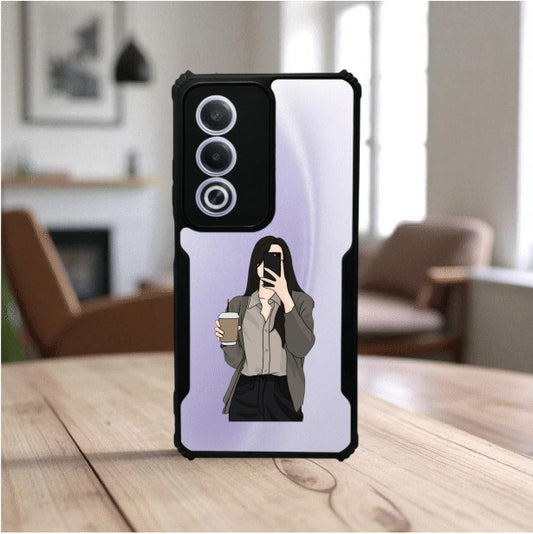 ivogue Coffee Girl Mobile Cover For OPPO A3 Pro