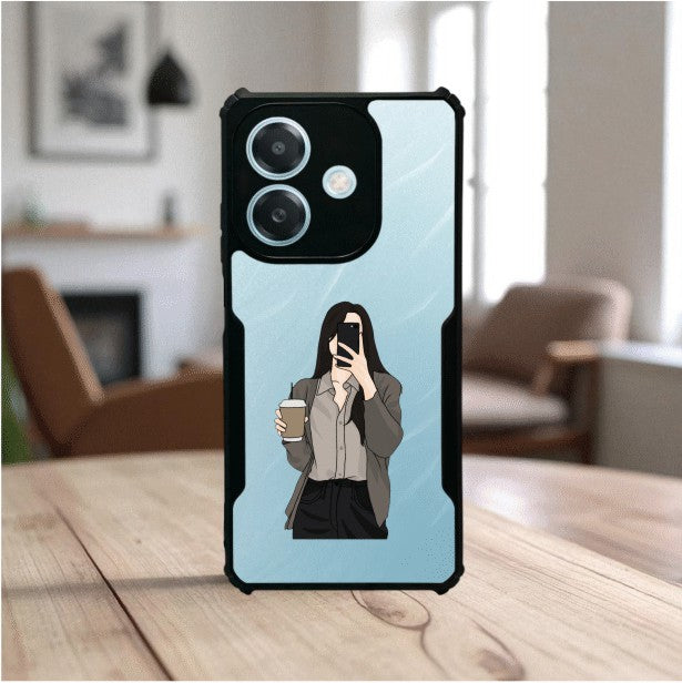 ivogue Coffee Girl Mobile Cover For OPPO A3