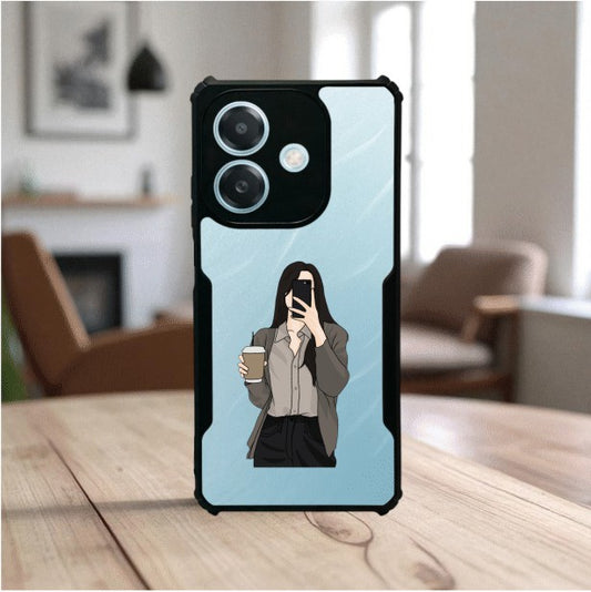 ivogue Coffee Girl Mobile Cover For OPPO A3
