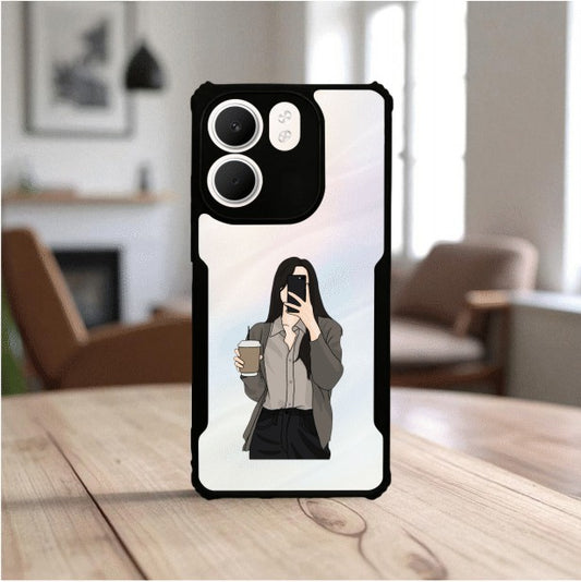 ivogue Coffee Girl Mobile Cover For OPPO A5X