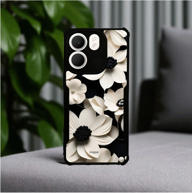 ivogue Black & Bloom Mobile Cover For OPPO A5X