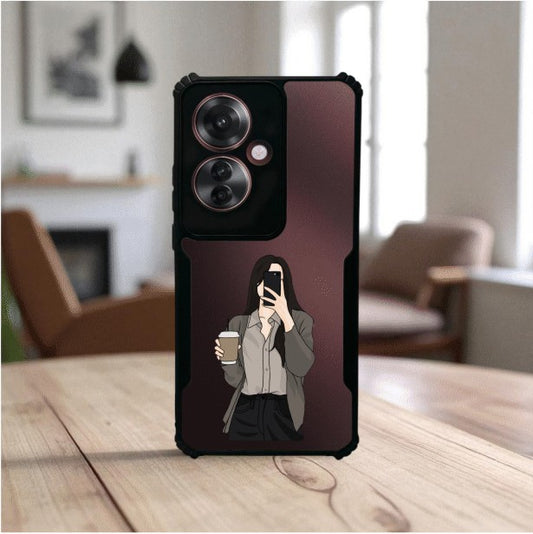 ivogue Coffee Girl Mobile Cover For OPPO F25 Pro