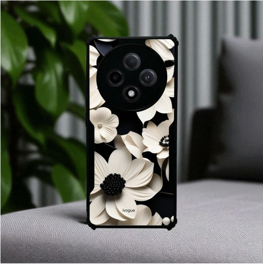 ivogue Black & Bloom Mobile Cover For OPPO F27