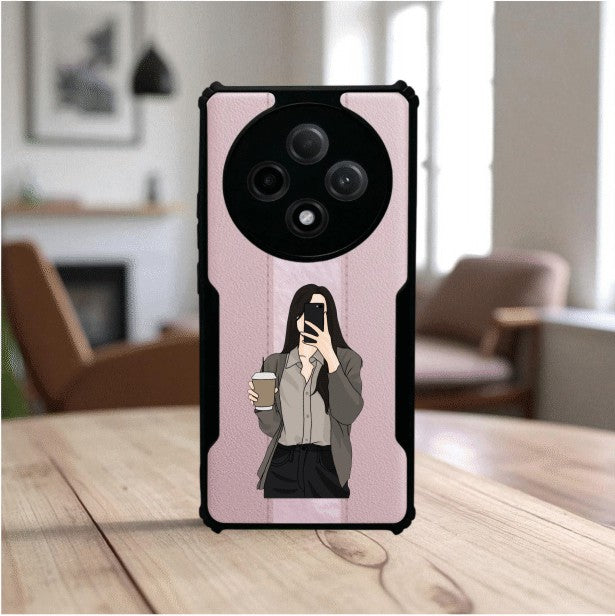 ivogue Coffee Girl Mobile Cover For OPPO F27 Pro Plus