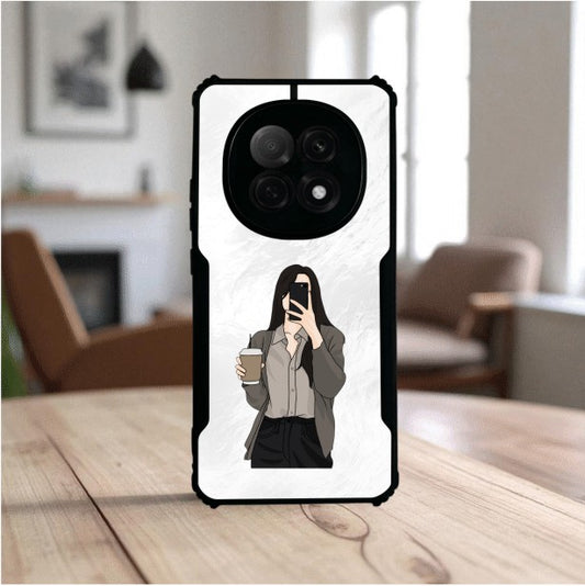 ivogue Coffee Girl Mobile Cover For OPPO F29 Pro