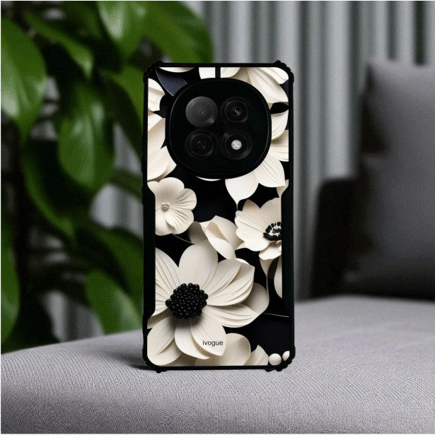 ivogue Black & Bloom Mobile Cover For OPPO F29 Pro