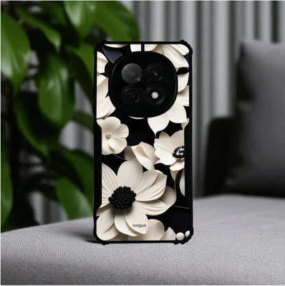 ivogue Black & Bloom Mobile Cover For OPPO F29 Pro