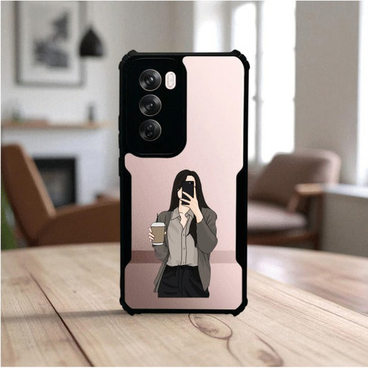 ivogue Coffee Girl Mobile Cover For OPPO Reno12 Pro