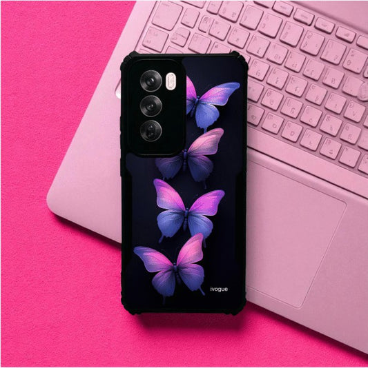 ivogue Galaxy Butterflies Mobile Cover For OPPO Reno12 Pro