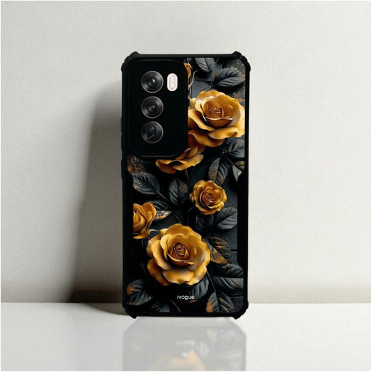 ivogue Golden Rose Mobile Cover For OPPO Reno12