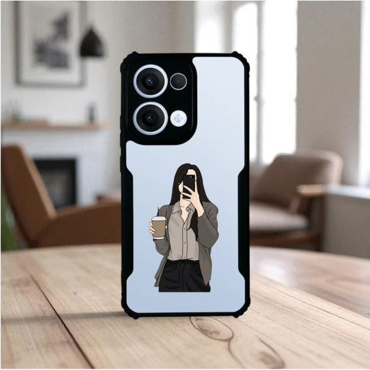 ivogue Coffee Girl Mobile Cover For OPPO Reno13