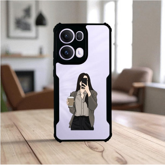 ivogue Coffee Girl Mobile Cover For OPPO Reno13 Pro