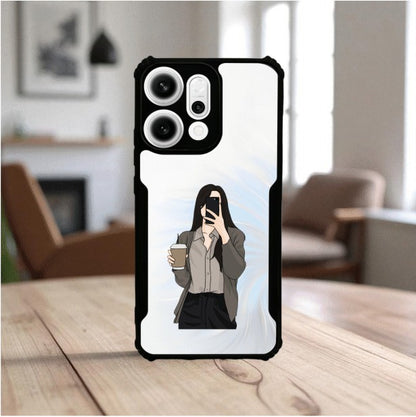 ivogue Coffee Girl Mobile Cover For OPPO Reno14 Pro