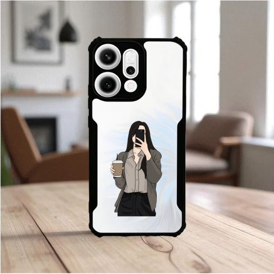 ivogue Coffee Girl Mobile Cover For OPPO Reno14 Pro